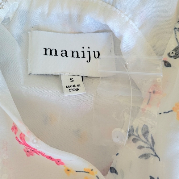 Maniju Sequin Floral Spring/Summer Dress - Picture 6 of 8